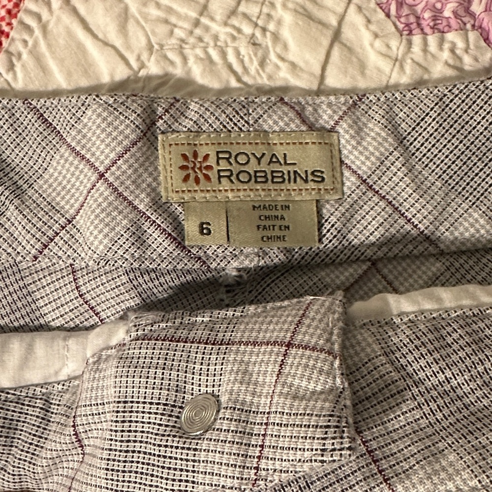 Royal Robbins Gray Plaid A-Line Skirt - Picture 2 of 10